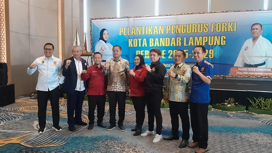 Ketua Forki Bandar Lampung Periode 2025-2029 Intan Nyimas yang juga owner Okada Lampung optimis mampu menggapai target yaitu membawa Forki Bandar Lampung meraih kembali gelar juara umum di Pekan Olahraga Provinsi (poto : derapindonesia/nely)