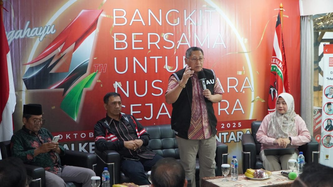 Pimpinan Nasional Partai Kebangkitan Nusantara (PKN) mengadakan diskusi publik bertajuk “Membaca Peta Politik 2029” yang digelar di kantor Pimpinan Nasional PKN, Menteng, Jakarta Pusat, Senin (10/11/2025).