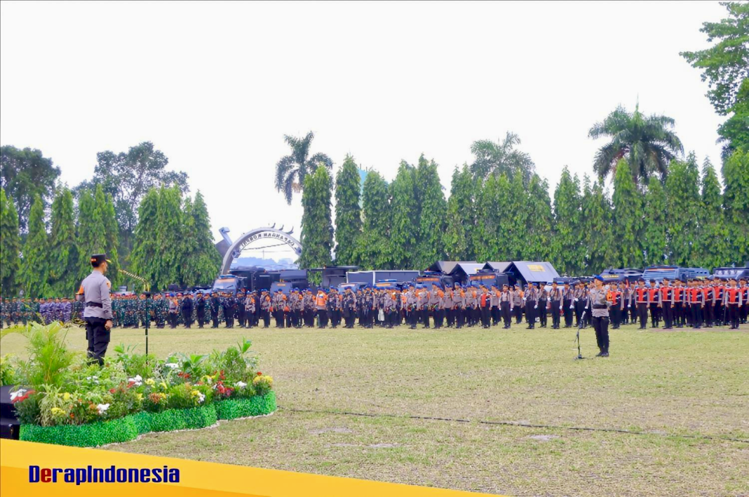 Kapolda Lampung Irjen Pol Helfi Assegaf : Pimpin langsung Apel Kesiapsiagaan Menghadapi Potensi Bencana Alam. Lapangan Korpri komplek Pemprov Lampung, Rabu, (5/11/2025), Poto : Dok Bidhumas.