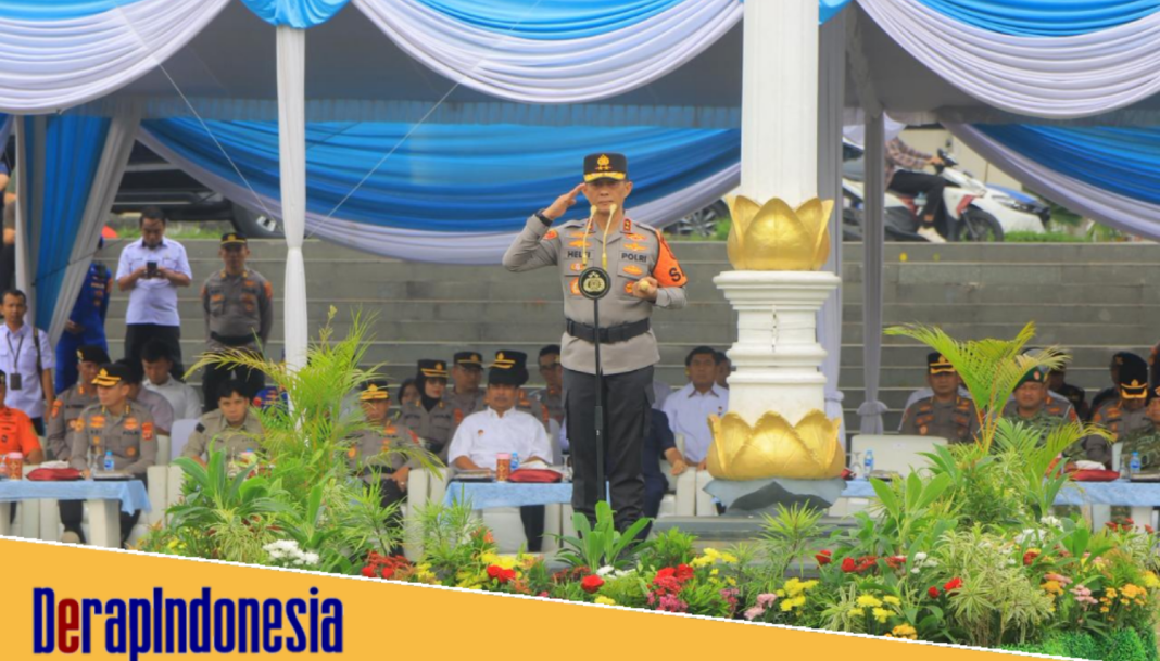 Kapolda Lampung Irjen Pol Helfi Assegaf pimpin Apel Pasukan Kesiapan Tanggap Darurat Bencana diikuti segenap unsur Forkopimda, pejabat utama Polda Lampung, tokoh agama, tokoh pemuda dan tokoh masyarakat,di Lapangan Korpri Bandar Lampung, Rabu (5/10/25)-Poto : Bidhumas
