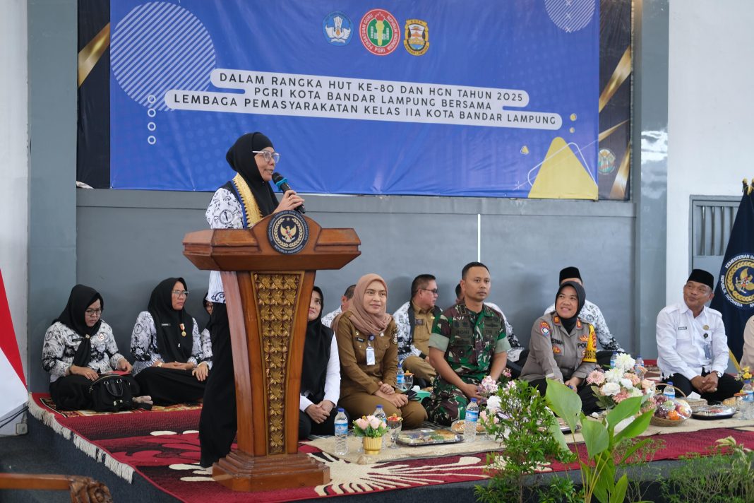 HUT ke-80, PGRI Kota Bandar Lampung Gelar Kajian untuk Warga Binaan Lapas Narkotika