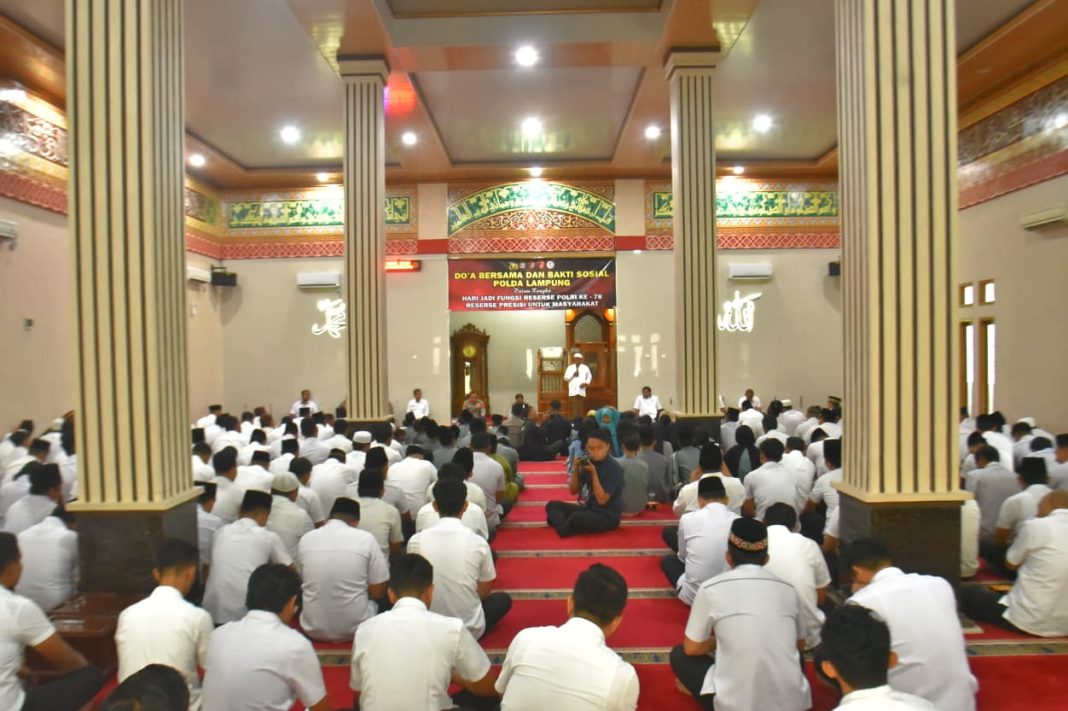 HUT Reserse Ke-78, Polda Lampung Gelar Doa Bersama Dan Baksos