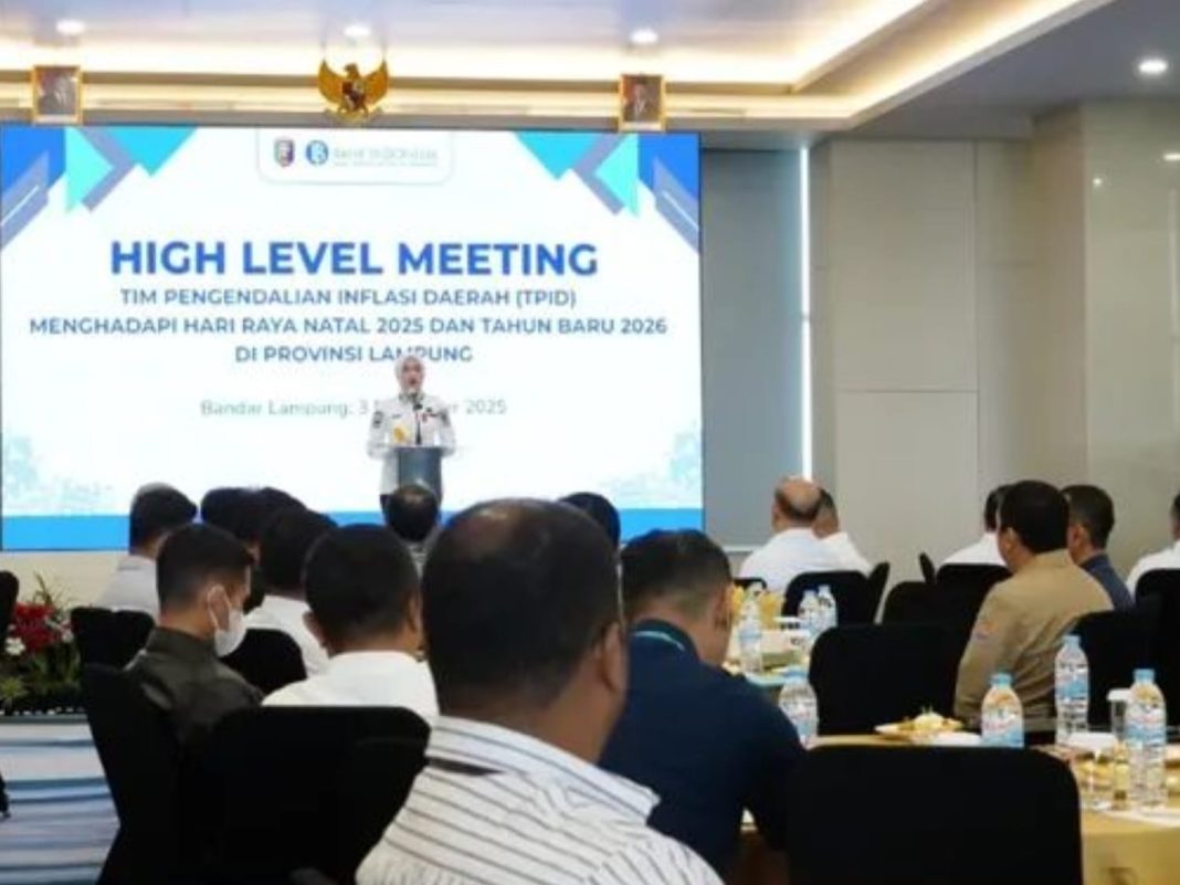Jelang Nataru Pemprov Lampung Gelar High Level Meeting Pengendalian Inflasi Daerah