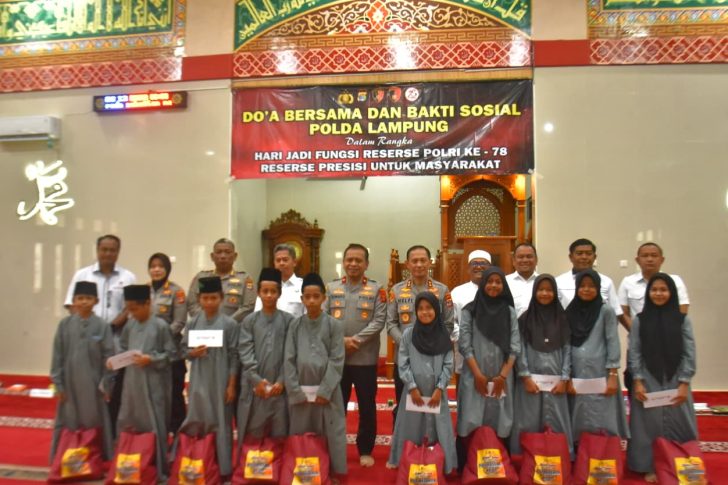 HUT Reserse Ke-78, Polda Lampung Gelar Doa Bersama Dan Baksos