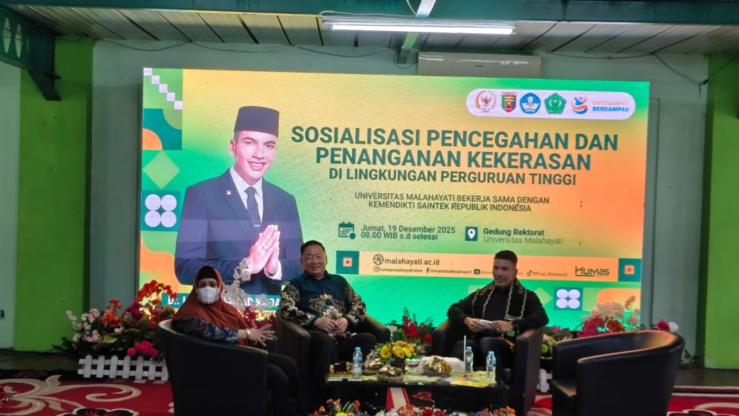 Universitas Malahayati Gelar Sosialisasi Pencegahan dan Penanganan Kekerasan di Lingkungan Perguruan Tinggi