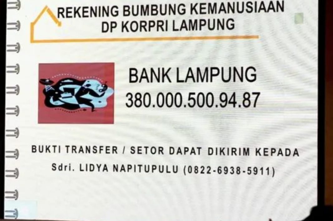 Pemprov Lampung Membuka Penggalangan Dana Untuk Membantu Korban Banjir di Aceh, Sumut, dan Sumbar. Ini Noreknya