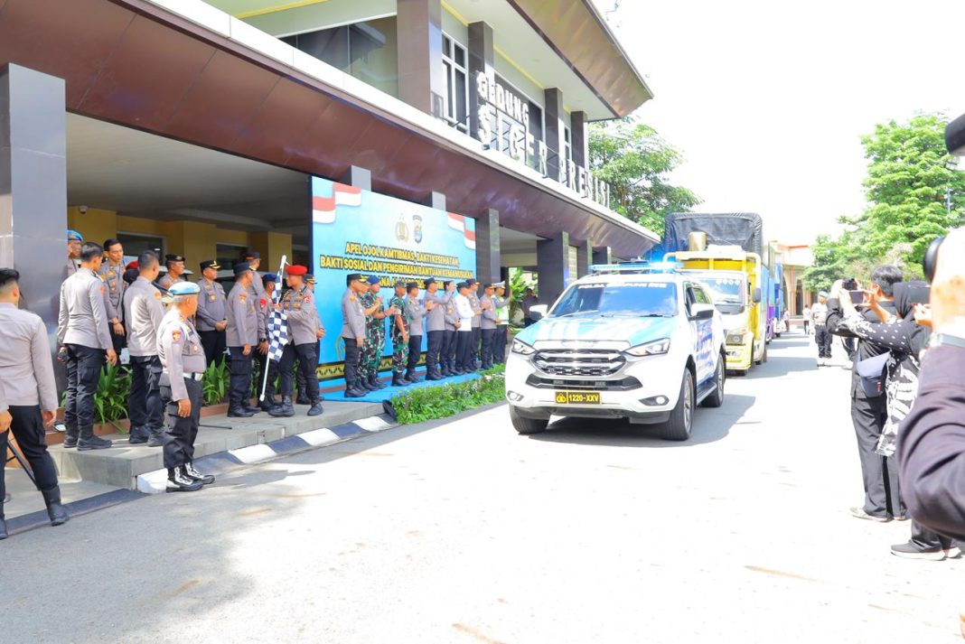 Polda Lampung Kirim Bantuan Logistik untuk Korban Bencana Alam Di Sumatera Barat