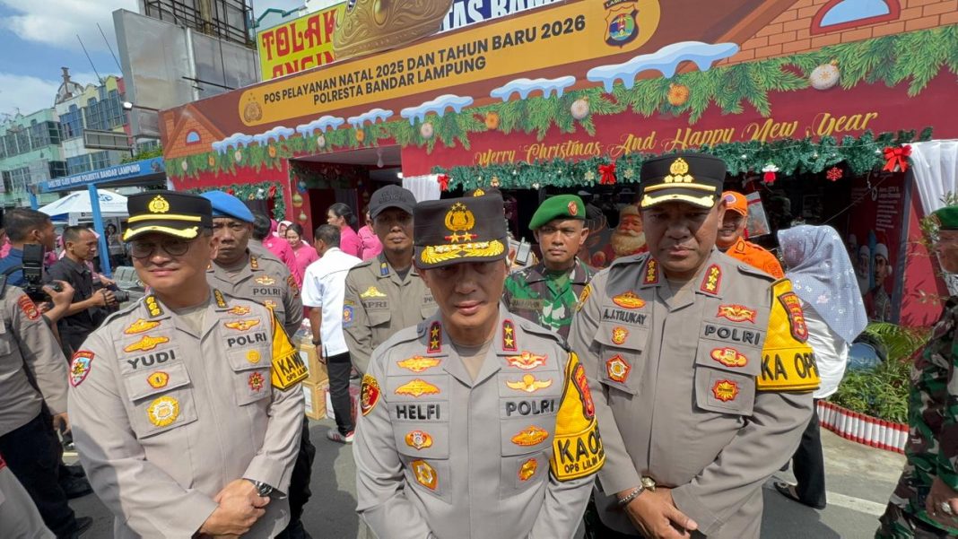 Kapolda Lampung Monitoring Pos Pelayanan Nataru Di Pos Ramayana Dan Pos Terminal Rajabasa