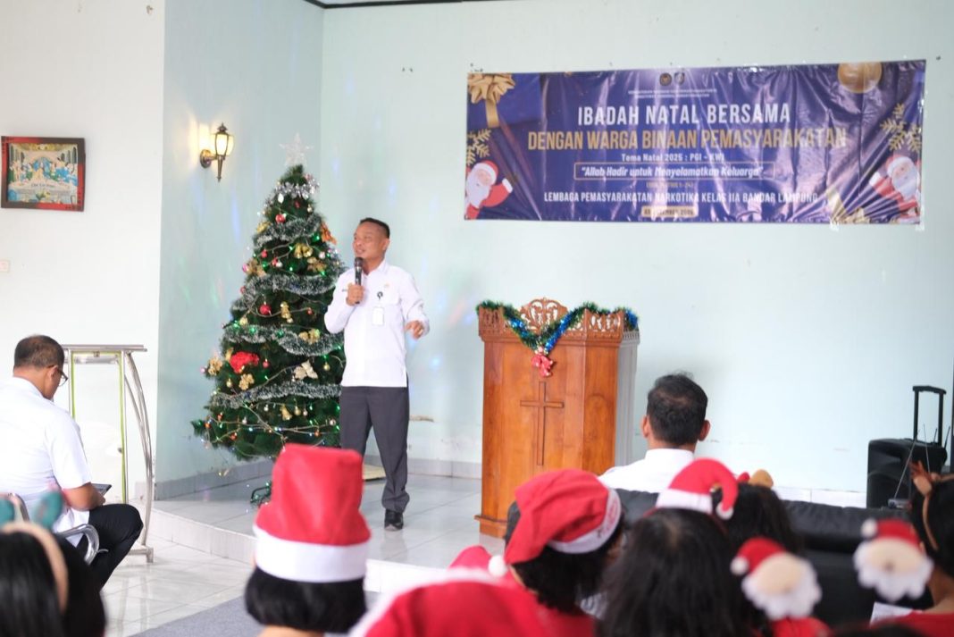 Sambut Natal Tahun 2025, Kalapas Narkotika Bandar Lampung Ajak Warga Binaan Memperbaiki Diri