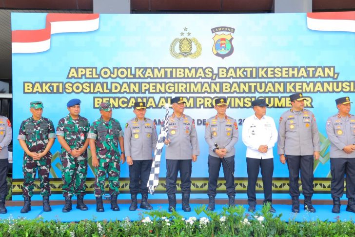 Polda Lampung Kirim Bantuan Logistik untuk Korban Bencana Alam Di Sumatera Barat