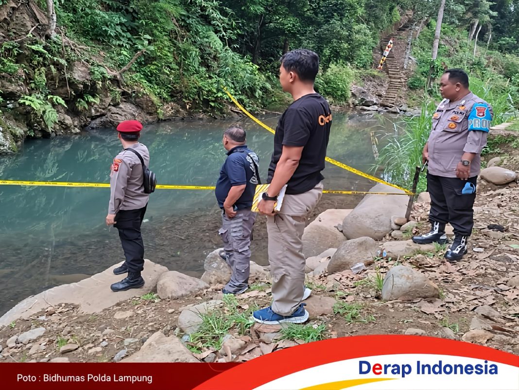 Polisi Selidiki Tewasnya Dua Anak Dibawah Umur Tenggelam di Air Terjun Tanggamus
