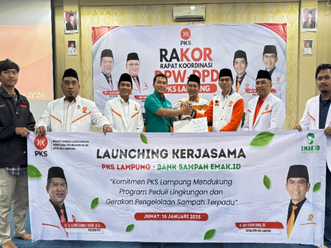 PKS Lampung Jadi Partai Pertama Gandeng Bank Sampah Emak.id, Tegaskan Komitmen Nyata Pengelolaan Sampah Terpadu