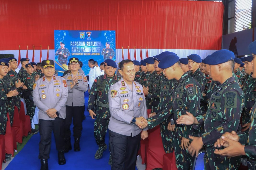 Kapolda Lampung Pimpin Refleksi Awal Tahun Satbrimob: Siap Hadapi Tantangan Kamtibmas 2026
