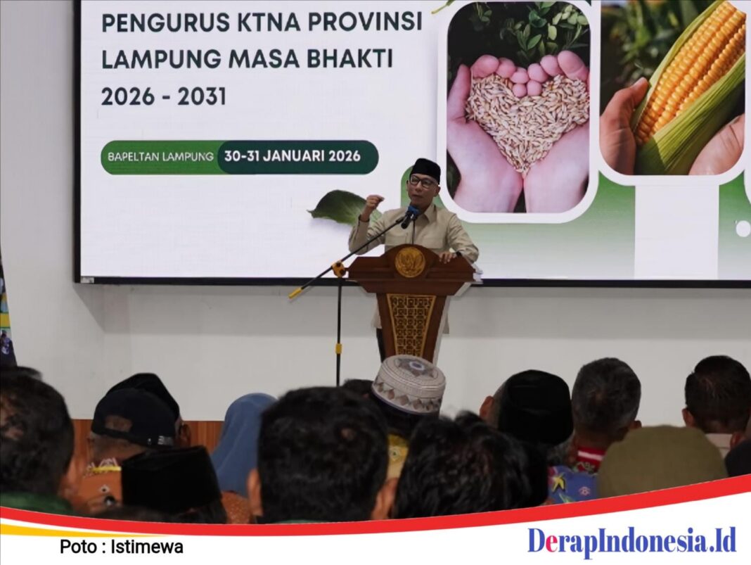 Gubernur Lampung Kukuhkan Pengurus Baru KTNA Lampung Diketuai Hanan A. Rozak