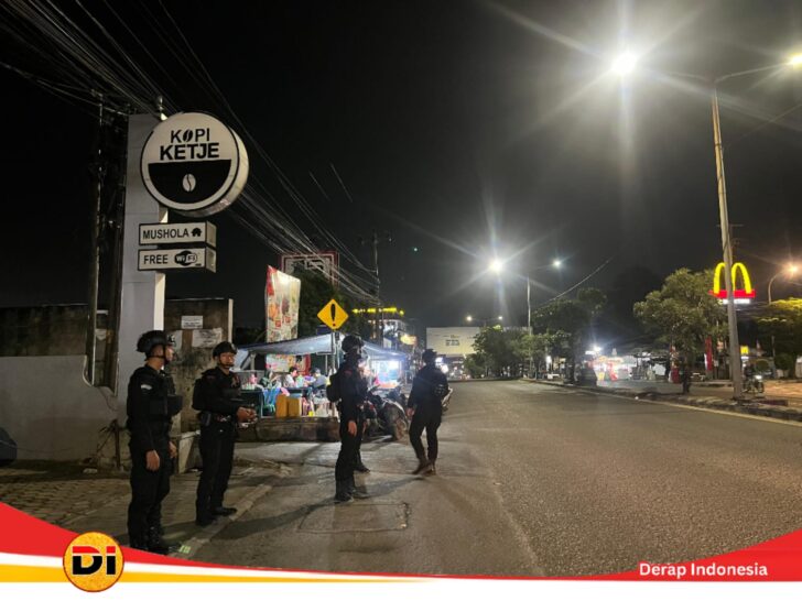 Batalyon A Pelopor Gelar Patroli Dini Hari, Pastikan Kondusifitas Ramadhan di Bandar Lampung