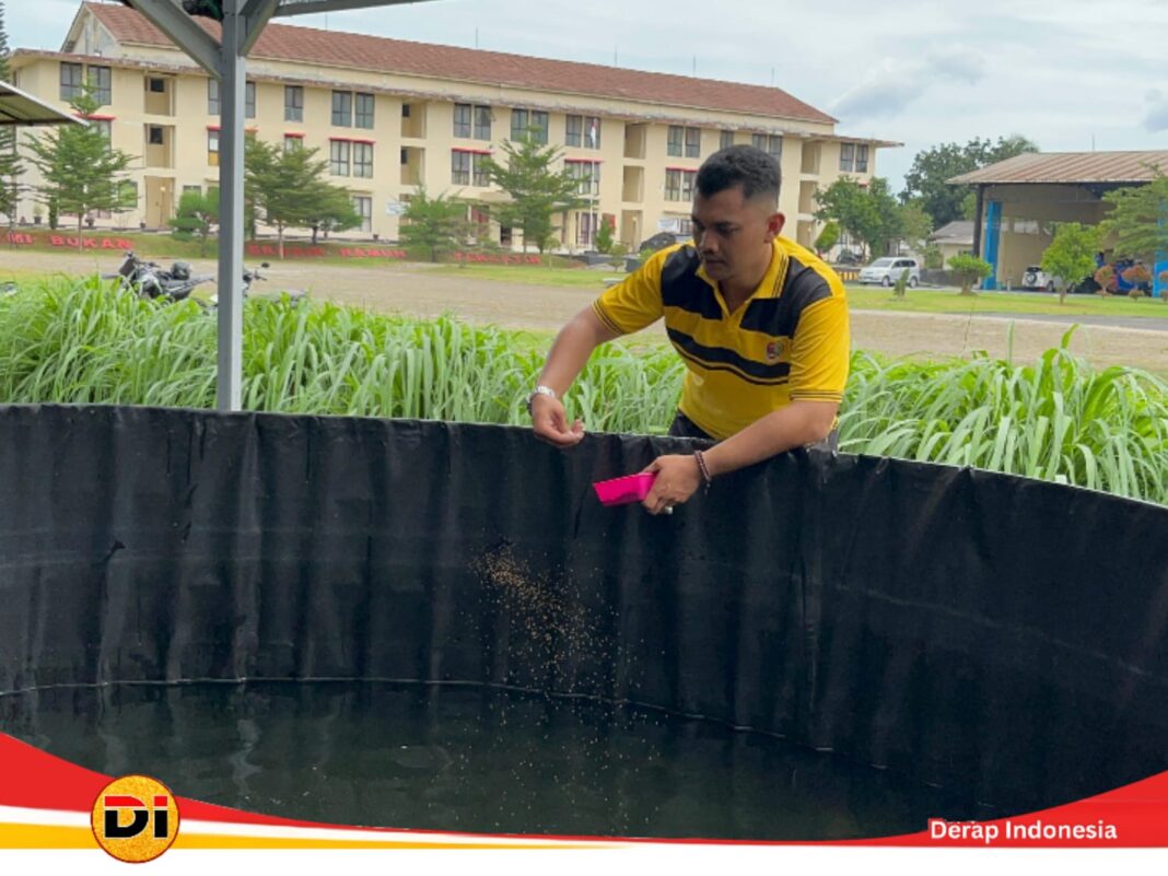 Batalyon A Pelopor Perkuat Ketahanan Pangan Dengan Budidaya Ikan Air Tawar