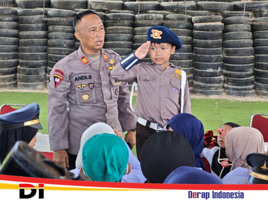 Siswa TKIT Rabbani Kedamaian Belajar Jadi ‘Brimob Cilik’ di Mako Brimob Polda Lampung