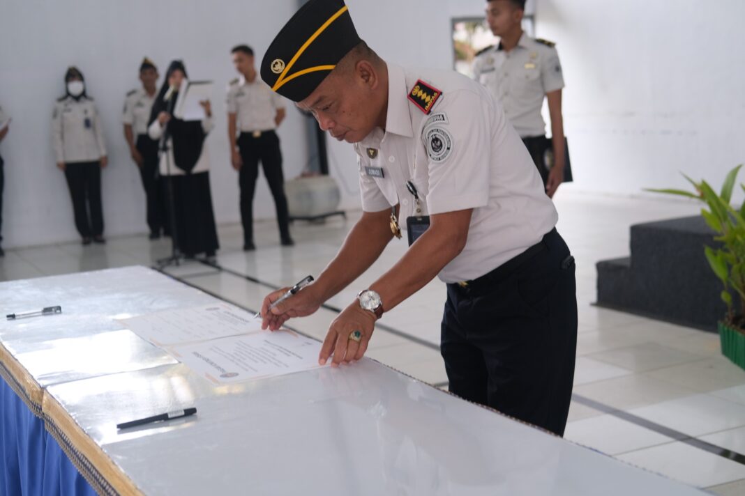 Menuju WBK dan WBBM, Lapas Narkotika Bandar Lampung Gelar Penandatanganan Komitmen Bersama