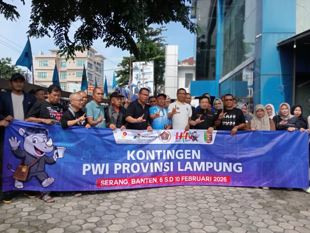 HPN 2026, Sekda Marindo Lepas Kontingen PWI Lampung Menuju Banten
