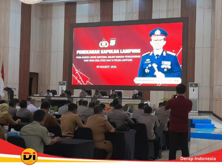 Rakor Lintas Sektoral Pengamanan Mudik, Polda Lampung Pastikan Kesiapan Seluruh Moda Transportasi, Pemudik Berjalan Aman dan Lancar.