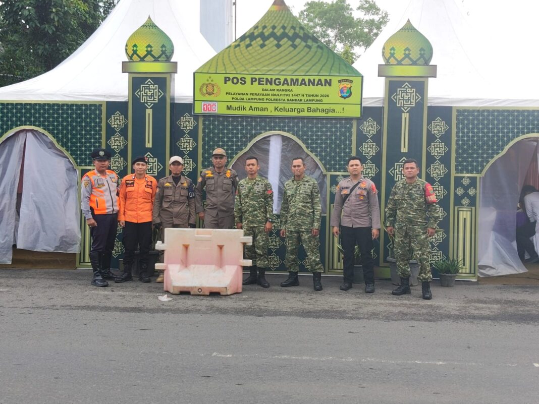 Tingkatkan Kewaspadaan Arus Mudik Lebaran, Kodim 0410/KBL Siagakan Pos Yan dan Pos Pam di Titik Strategis Kota Bandar Lampung
