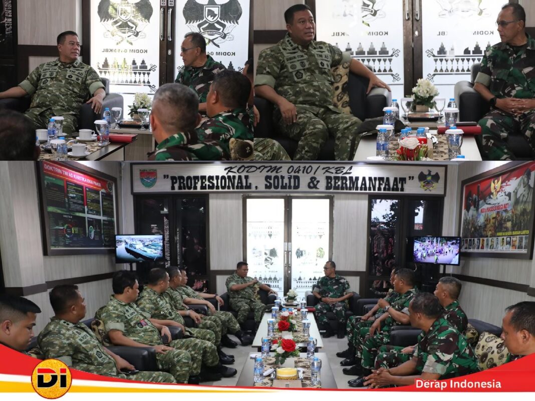 Dukung Program Kajian Strategis Pertahanan Nasional, Kodim 0410/KBL Terima Kunjungan Tim Survei KKDN Unhan RI
