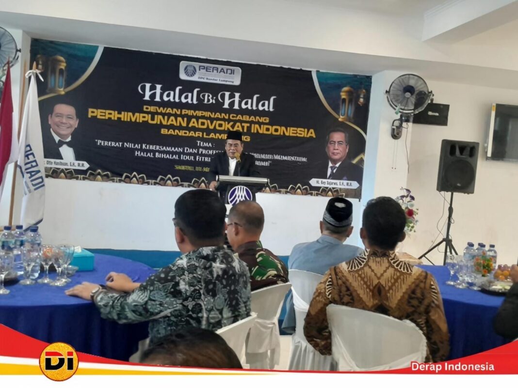 Halal Bihalal PERADI Lampung, Gubernur Ajak Advokat Pererat Sinergi Bersama Pemerintah dan Lembaga Hukum