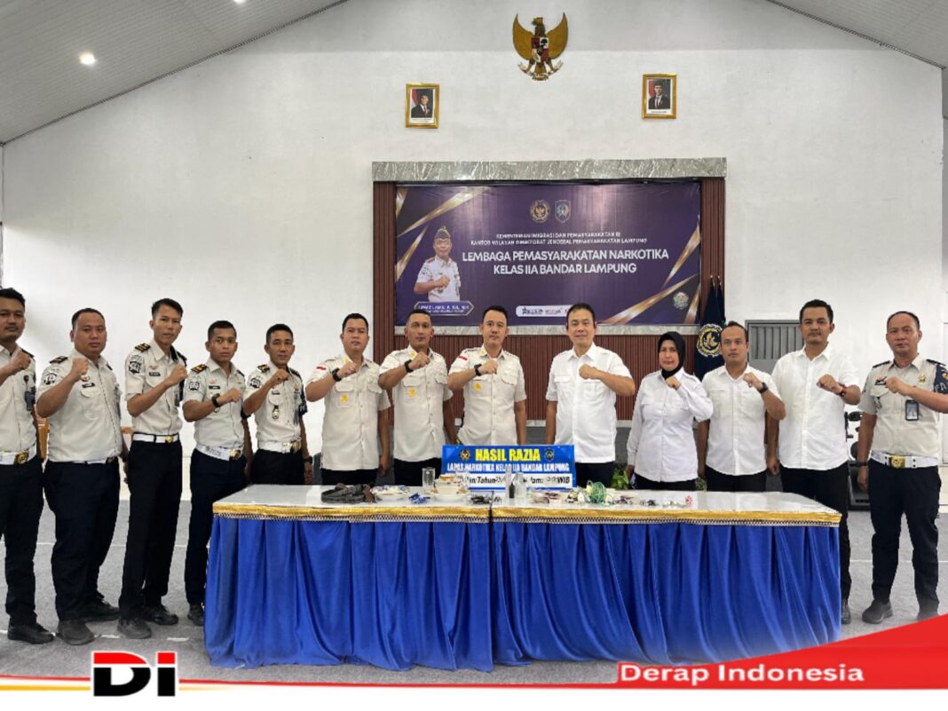 Lapas Narkotika Bandar Lampung Menggelar Razia Insidentil, Perkuat Sinergi dengan Dit Krimum Polda Lampung