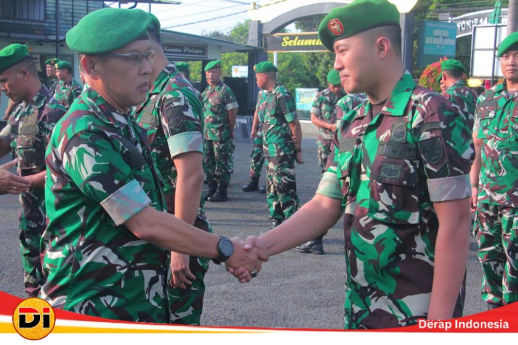 Kodim 0410 KBL Gelar Upacara Korp Raport Kenaikan Pangkat Bintara dan Tamtama