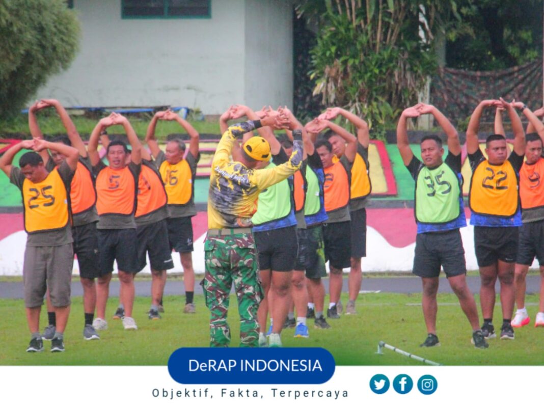 Jaga Kesiapan Personel, Jajaran Babinsa Kodim 0410/KBL Ikuti Kesemaptaan Jasmani Militer