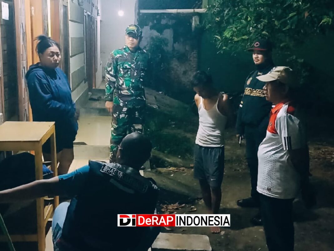 Pastikan Kondusif, Babinsa Kalibalau Kencana Monitor Warga Grebeg Tempat Prostitusi Open BO, Empat Wanita di Amankan