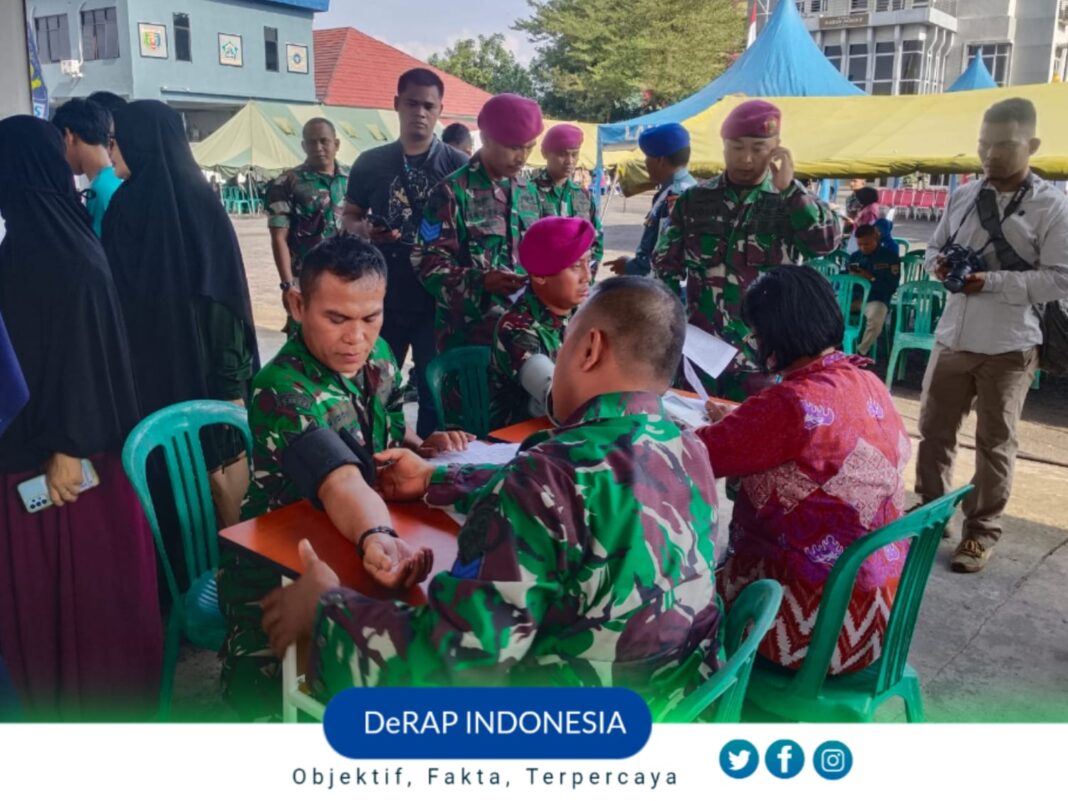 Dukung HUT Lanal Lampung ke-61, Babinsa Karang Maritim Turut Sukseskan Donor Darah dan Cek Kesehatan Gratis