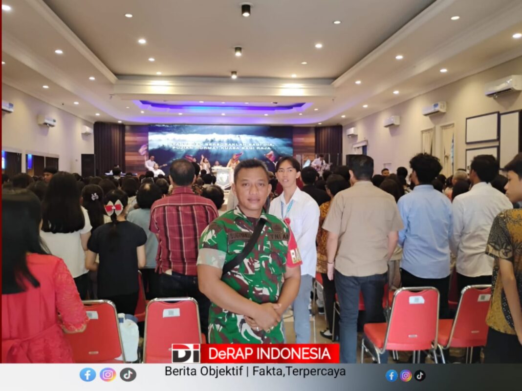 Babinsa Kelurahan Jagabaya III, Tunjukkan Dedikasi Dalam Pengamanan Ibadah Kenaikan Yesus Kristus di GBI Villa Citra