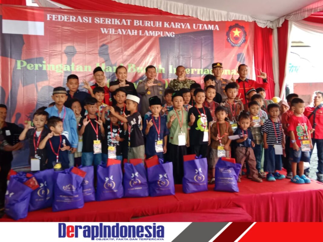 May Day di Lampung: Polisi Gelar Khitan Massal Hingga Bagi Ratusan paket Sembako