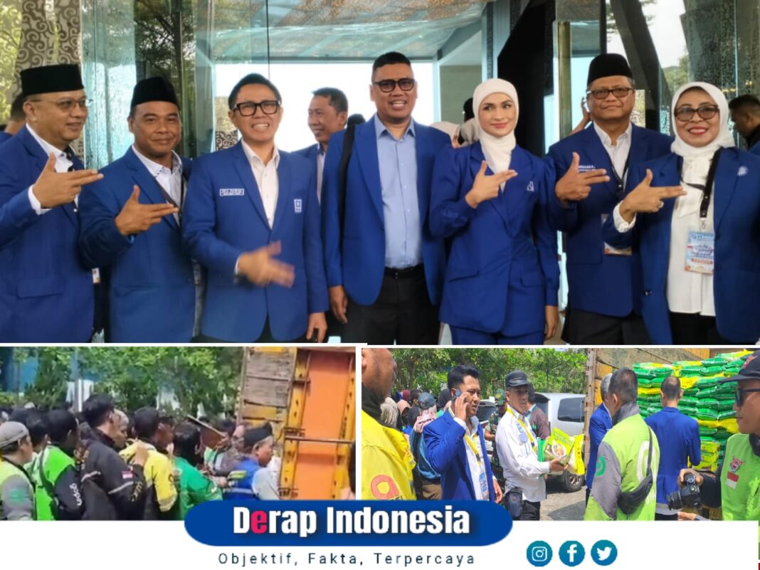 Bantu Rakyat : Pelantikan PAN Lampung, Putri Zulhas Bagikan 1000 Paket Sembako kepada Ojol