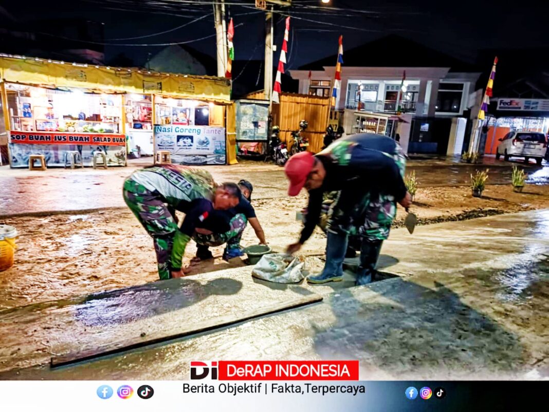 Gotong royong Semangat Kebersamaan TNI dan Warga Bersihkan Lokasi KDMP Way Halim