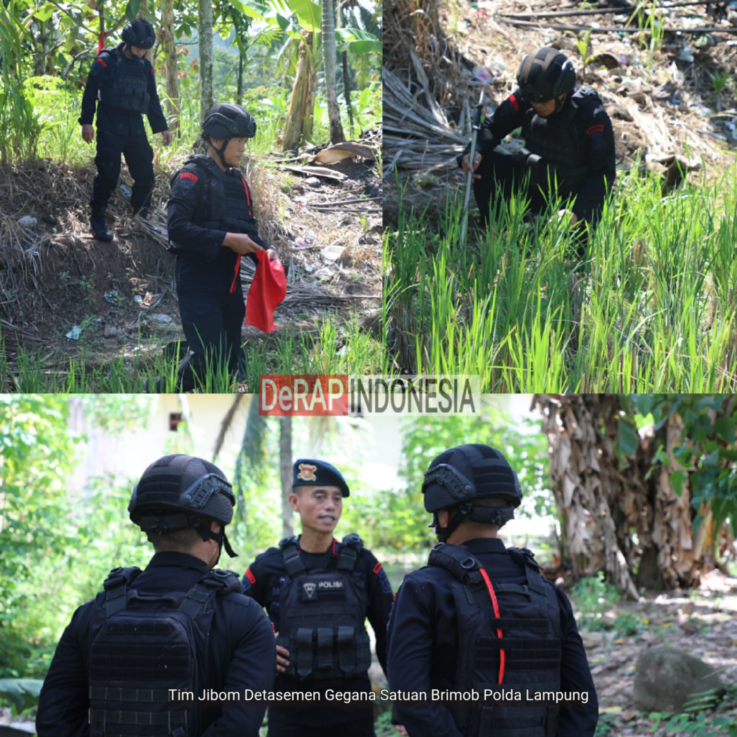 Fast Respon Tim Jibom Brimob Lampung Amankan dan Musnahkan Granat Temuan di Polsek Padang Cermin