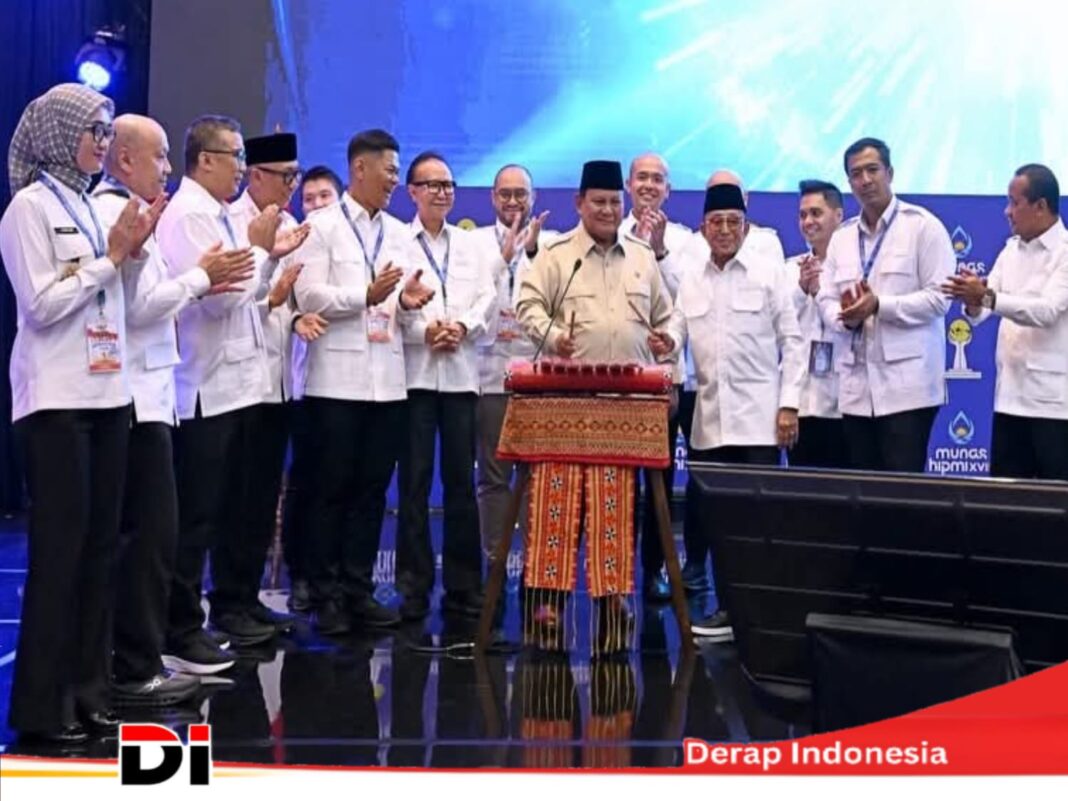 Presiden Prabowo Resmi Buka Munas XVIII HIPMI, Tekankan Nasionalisme sebagai Fondasi Kemajuan Ekonomi Bangsa