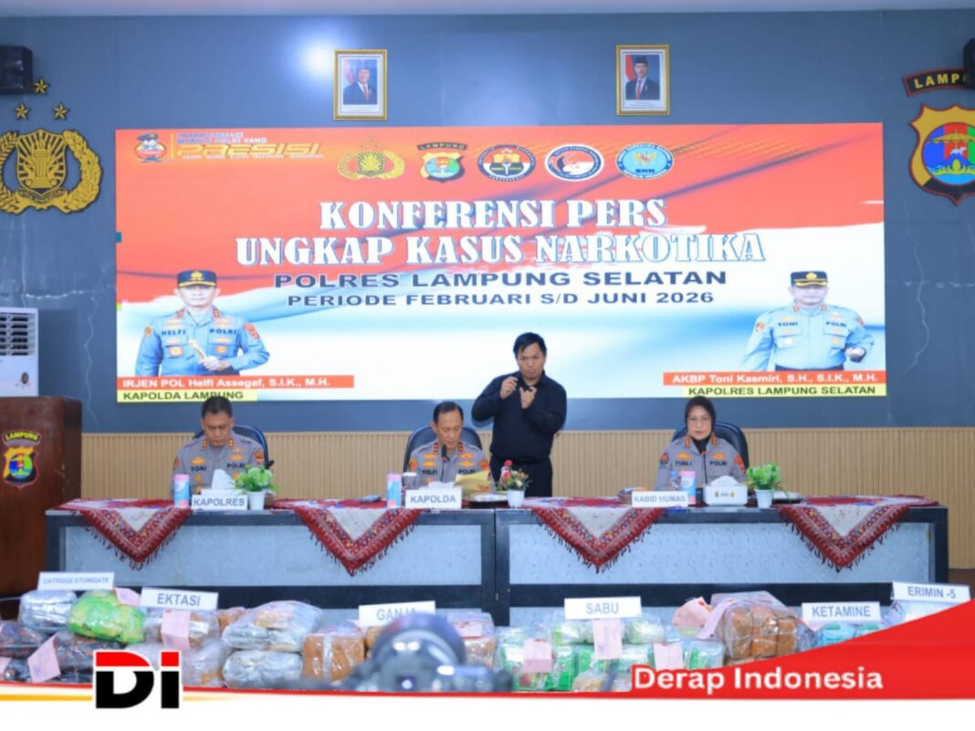 Polda Lampung Ungkap 17 Kasus Narkotika, Sita 179,5 Kg Sabu dan Selamatkan 948 Ribu Jiwa