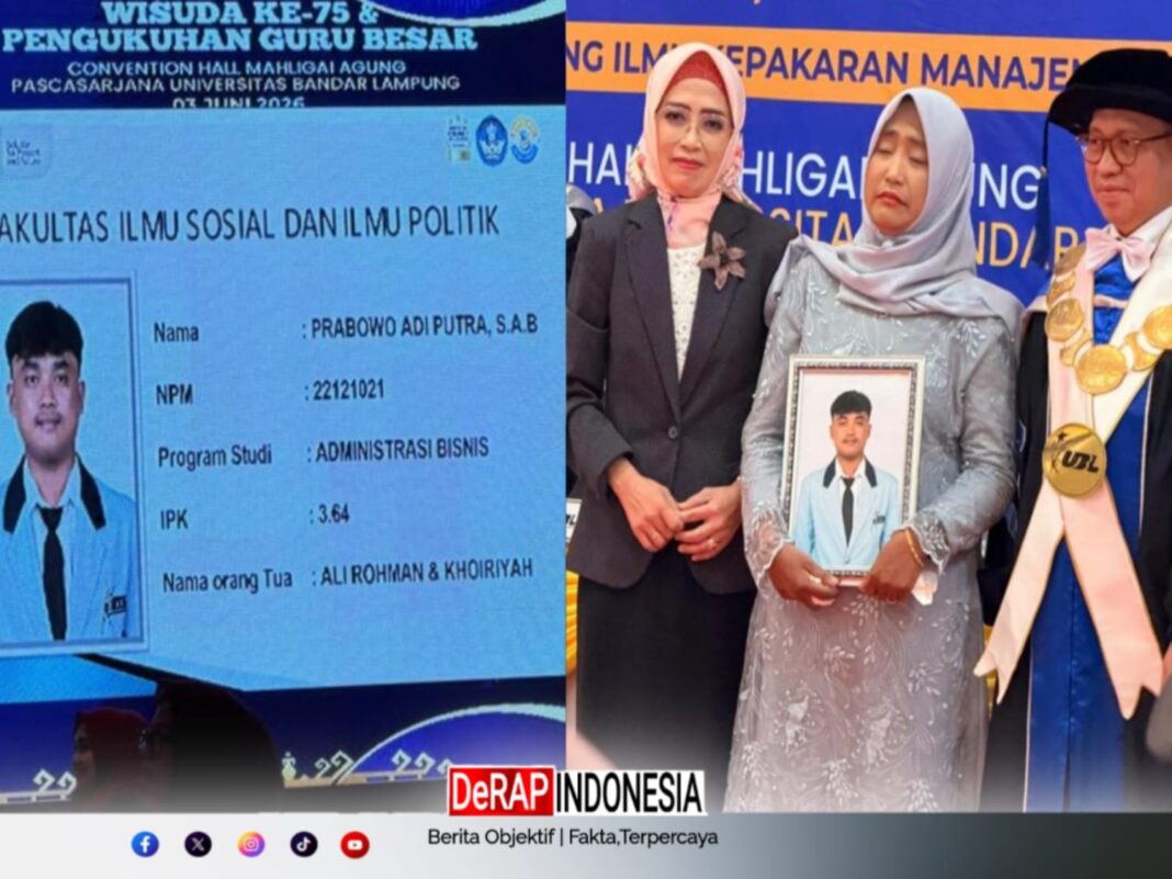 Saat Nama Prabowo Dipanggil, Suasana Wisuda ke-75 UBL Mendadak Hening