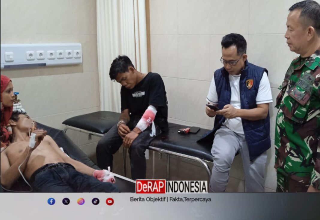 Babinsa Kelurahan Kedamaian, Serka Adriansyah Bertindak Cepat Tangani Korban Pembacokan Ditangani Medis