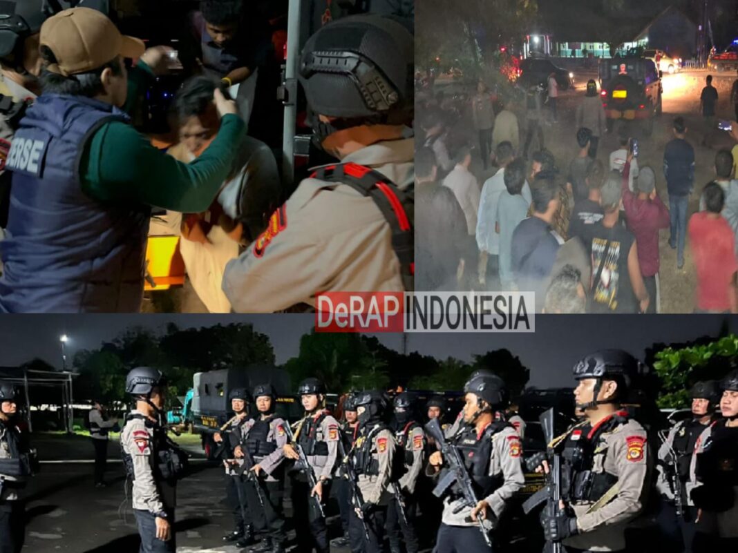 Brimob Lampung Evakuasi Tersangka Kasus Pencurian di Natar Lamsel