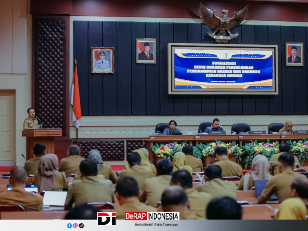 Pemprov Gelar Sosialisasi Reviu Dokumen Perencanaan dan Keuangan Daerah Berbasis Digital, Hadirkan Inspektur Khusus Inspektorat Jenderal Kementerian Dalam Negeri Ihsan Dirgahayu