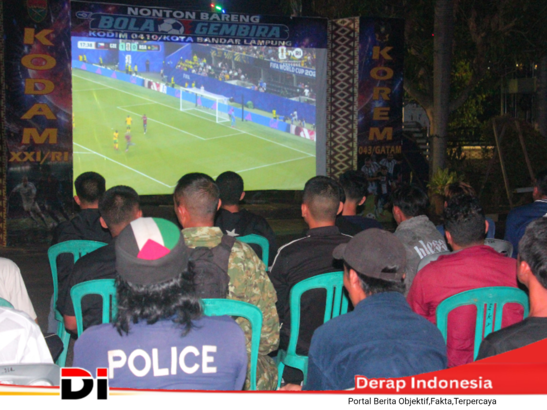 Nobar Pildun 2026 di Makodim 0410 Bandar Lampung Wujud Kedekatan TNI dan Rakyat
