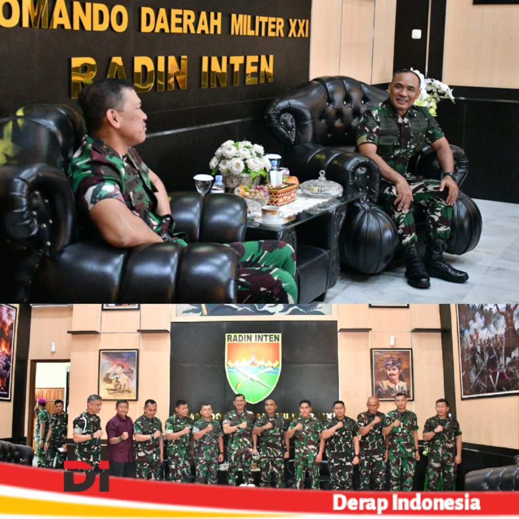 Danbrigif 4 Mar/BS Perkuat Kolaborasi Pertahanan Melalui Audiensi dengan Pangdam XXI/RI