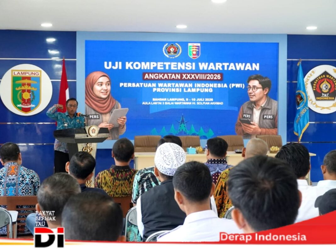 Pemprov Lampung Dorong Lahirnya Wartawan Profesional Melalui UKW PWI Angkatan ke-38