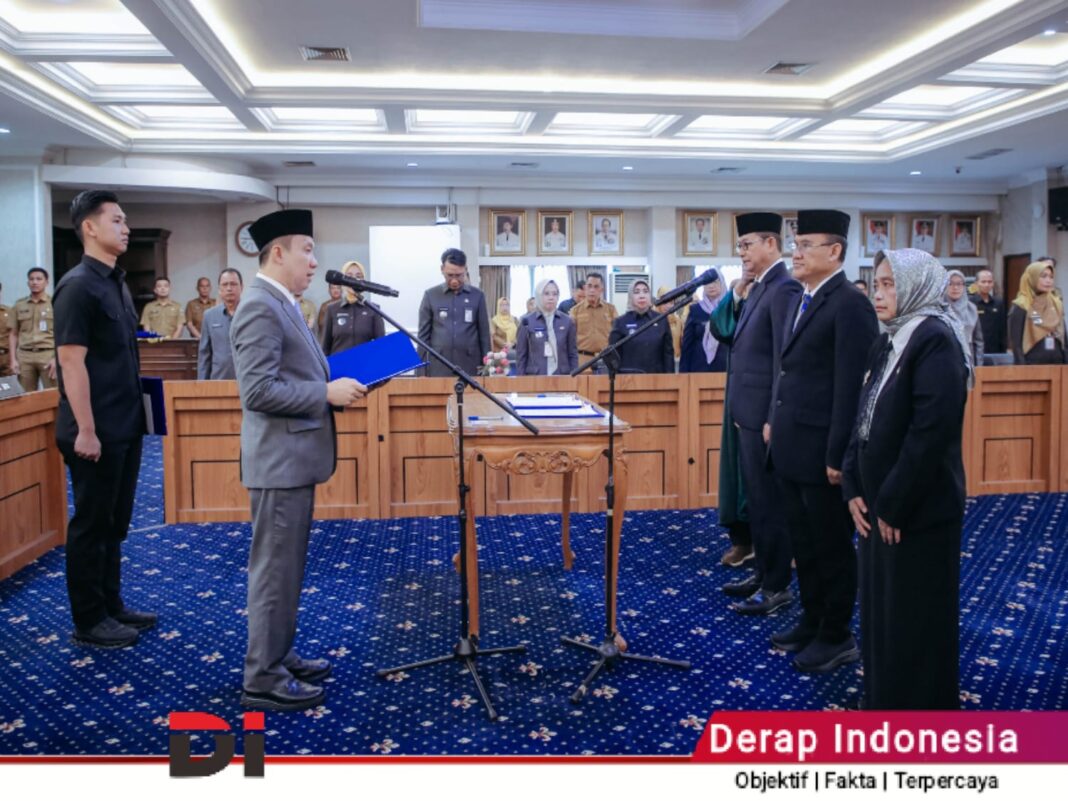Sekdaprov Lampung Lantik Tiga Pejabat, Tekankan Integritas dan Transformasi Birokrasi