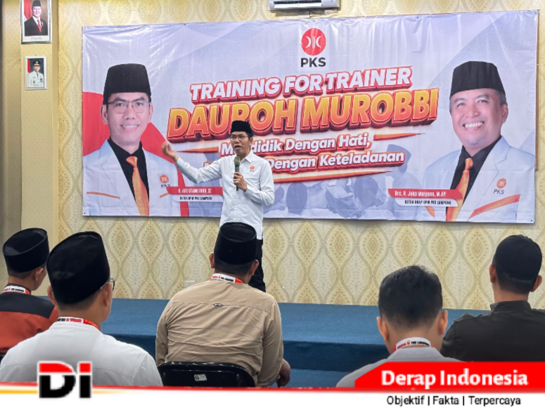 PKS Lampung Gelar TFT Daurah Murobbi, Siapkan Trainer UPA untuk Setiap Desa