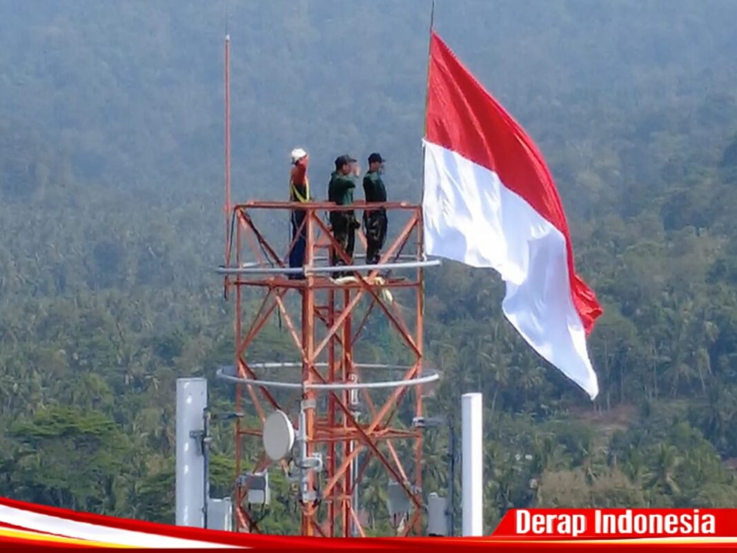 Pengibaran Merah Putih di Menara 74 Meter, Puslatpurmar 8 Teluk Ratai Kobarkan Semangat Kemerdekaan