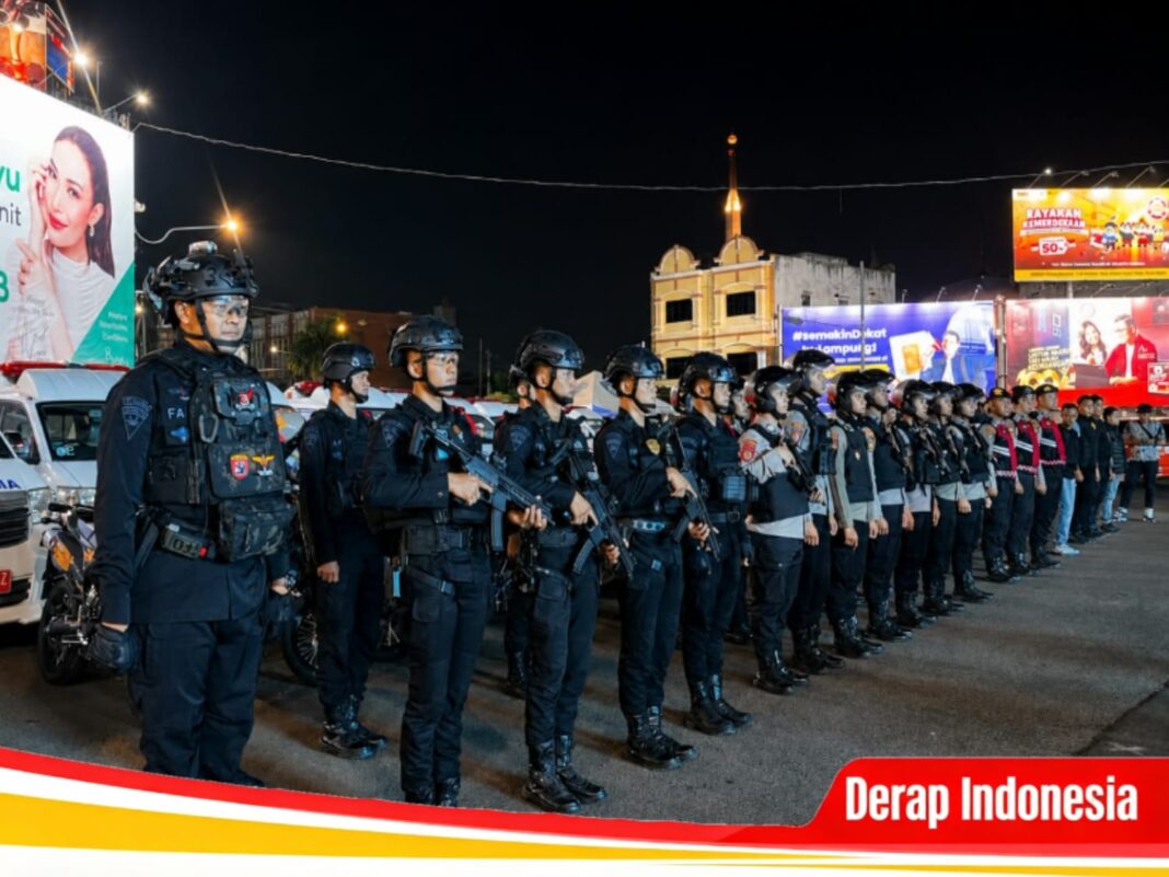 Tim Komposit Gegana Satbrimob Siap Tekan Kriminalitas Jalanan Melalui Patroli Terpadu Janji Jaga